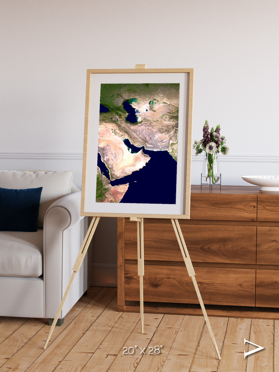 River Threads, Western Asia Framed & Mounted Print