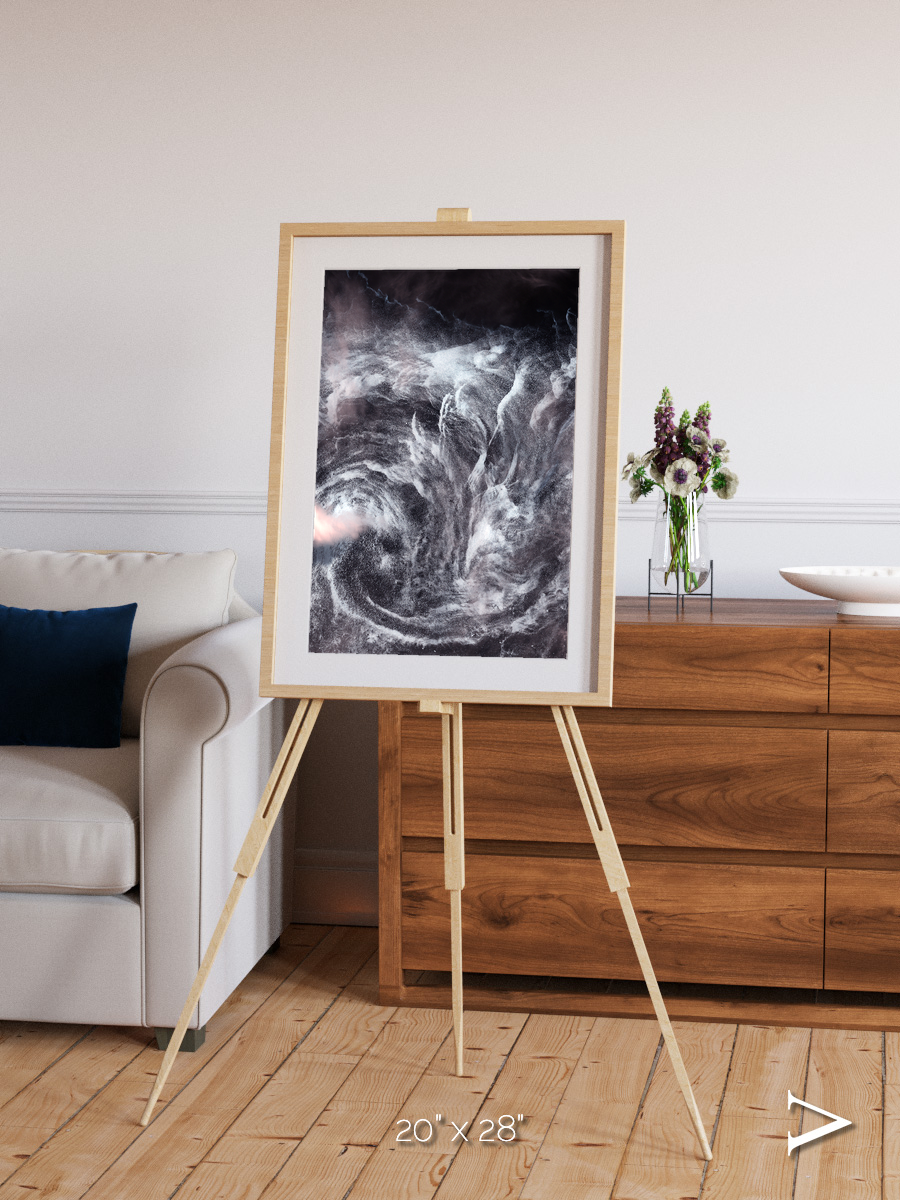 Wind Signatures, Whirlpool in the Air Framed & Mounted Print