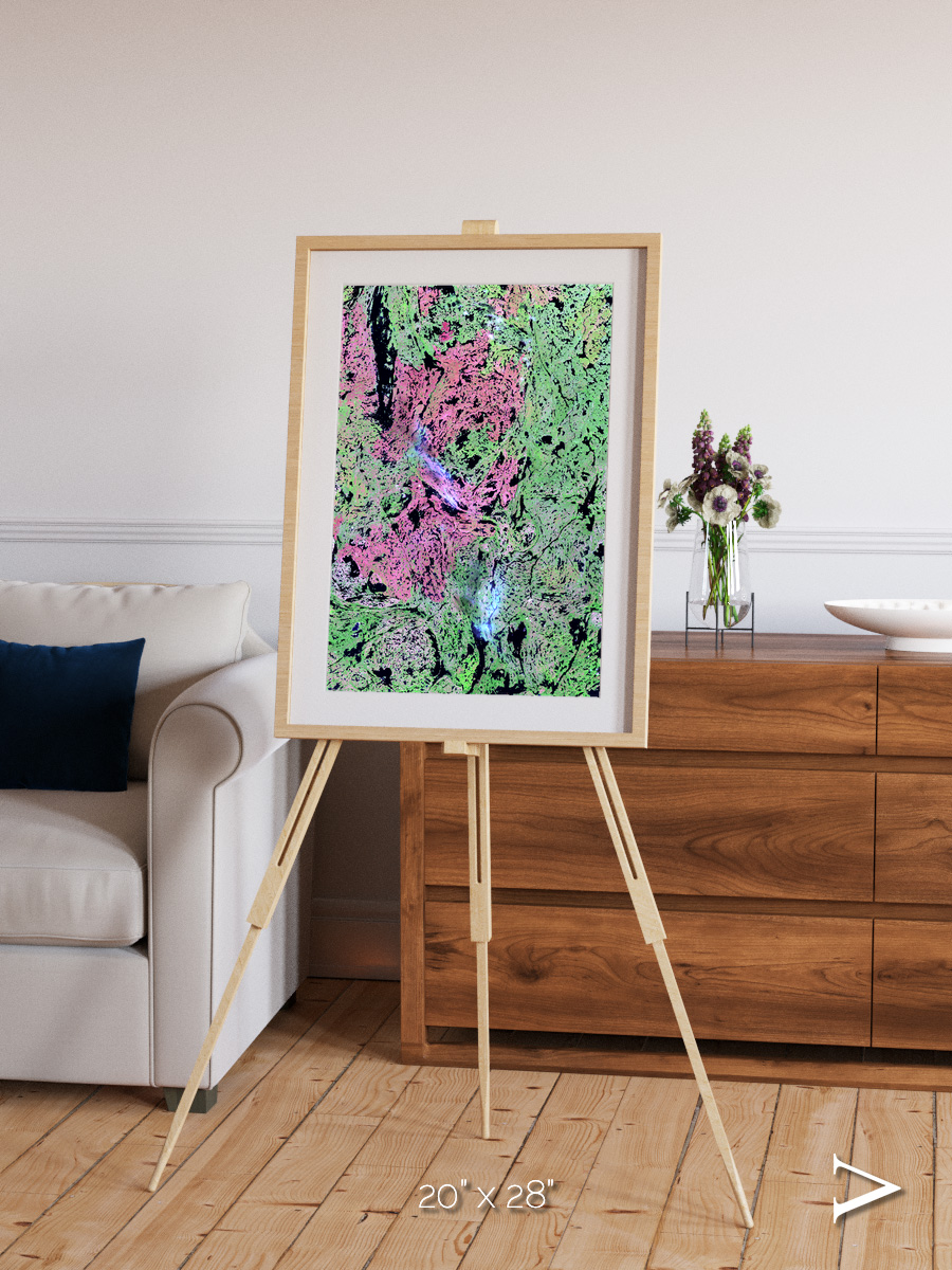 Ice River, Yellowknife Wetlands Framed & Mounted Print