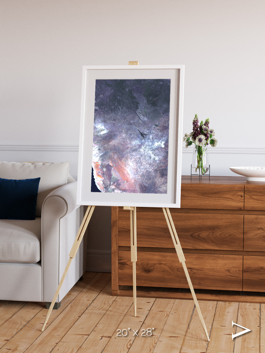 Sunlit Dunes, Africa Framed & Mounted Print