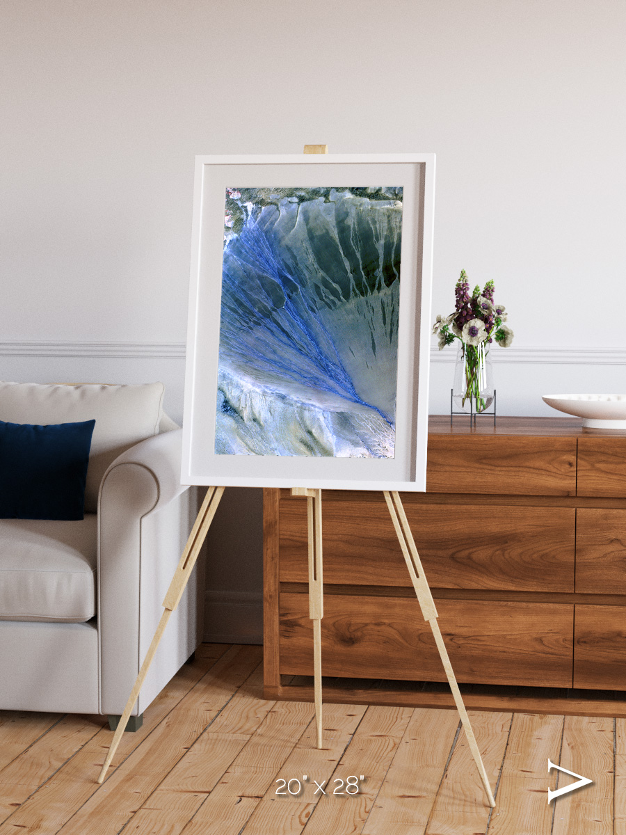 Sunlit Dunes, Alluvial Fan Framed & Mounted Print