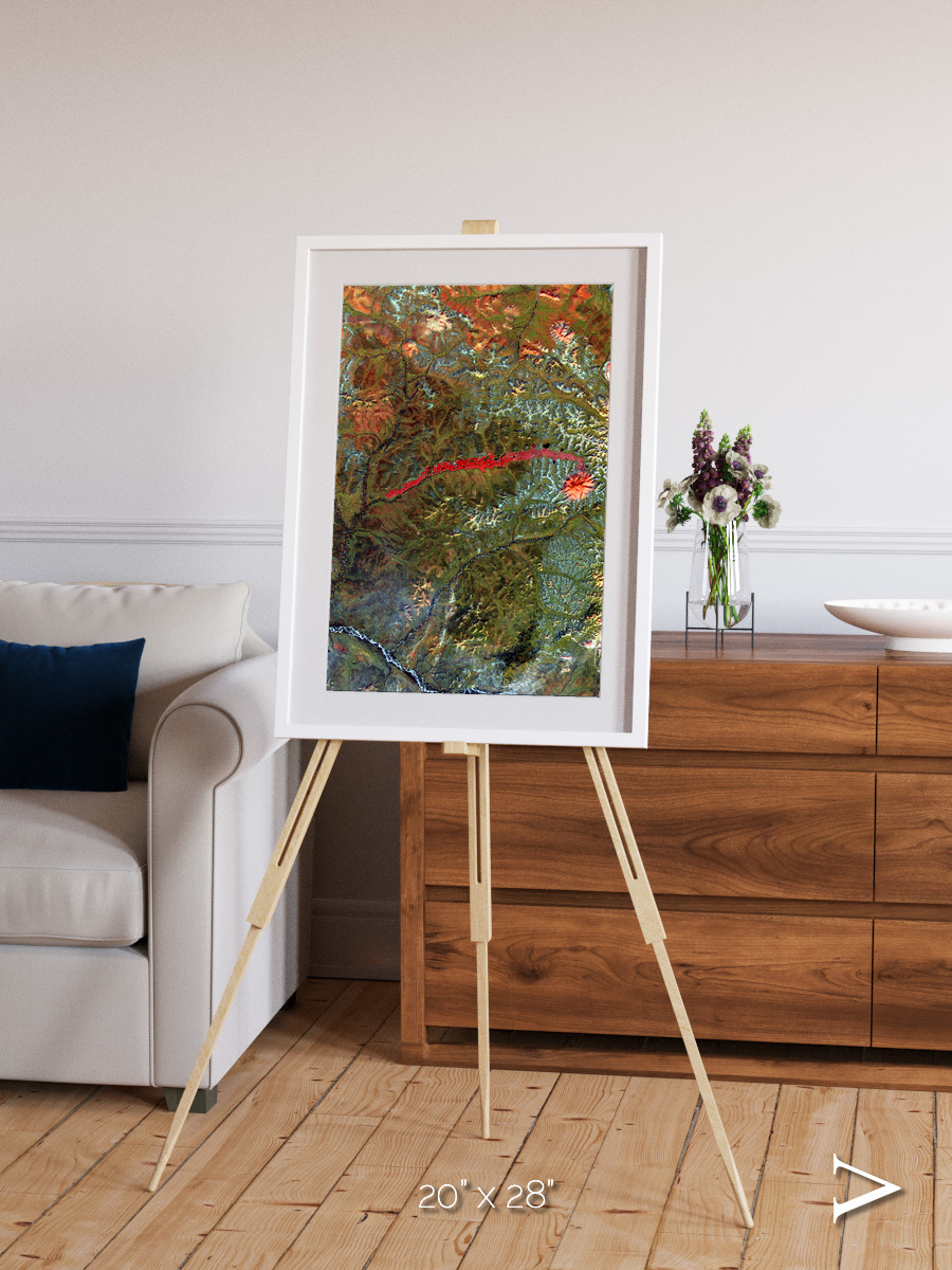 Ash and Stone, Anyuyskiy Volcano Framed & Mounted Print