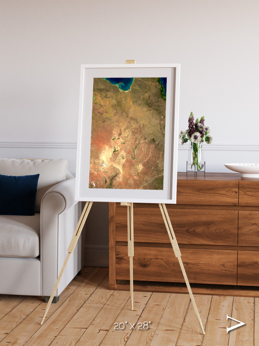 Winding Waters, Australia Framed & Mounted Print