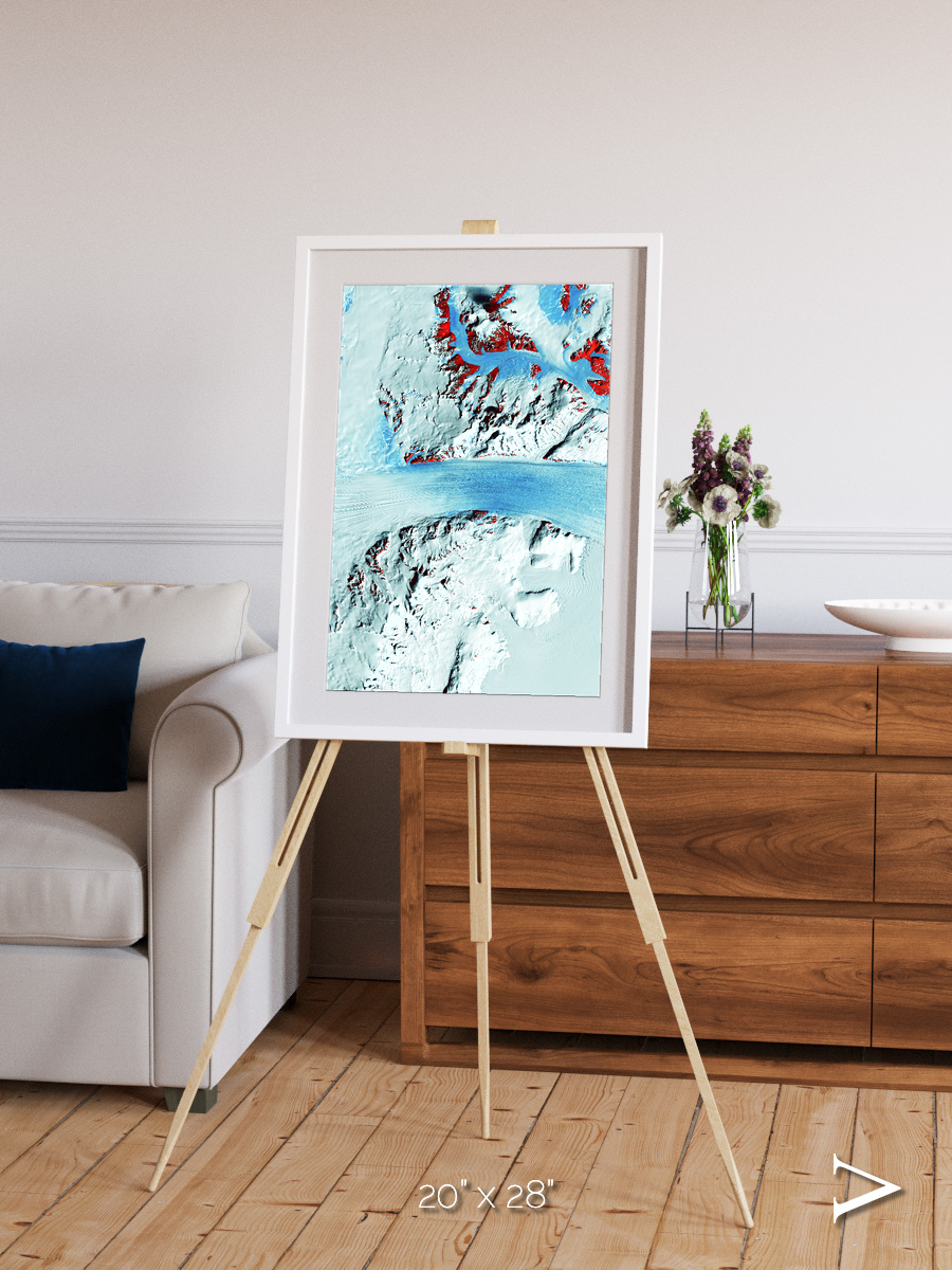 River of Ice, Byrd Glacier Framed & Mounted Print