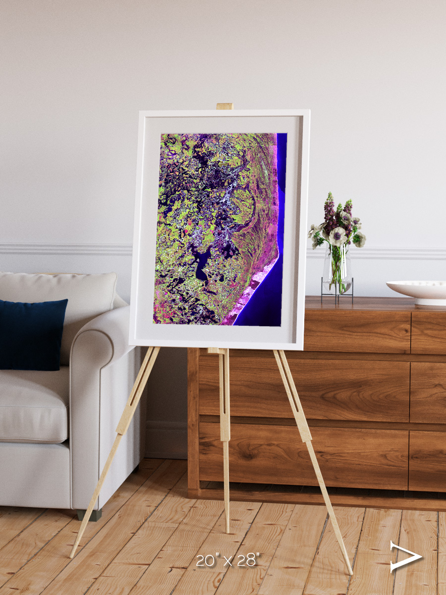 Wetland Mosaic, Cabo San Antonio Framed & Mounted Print