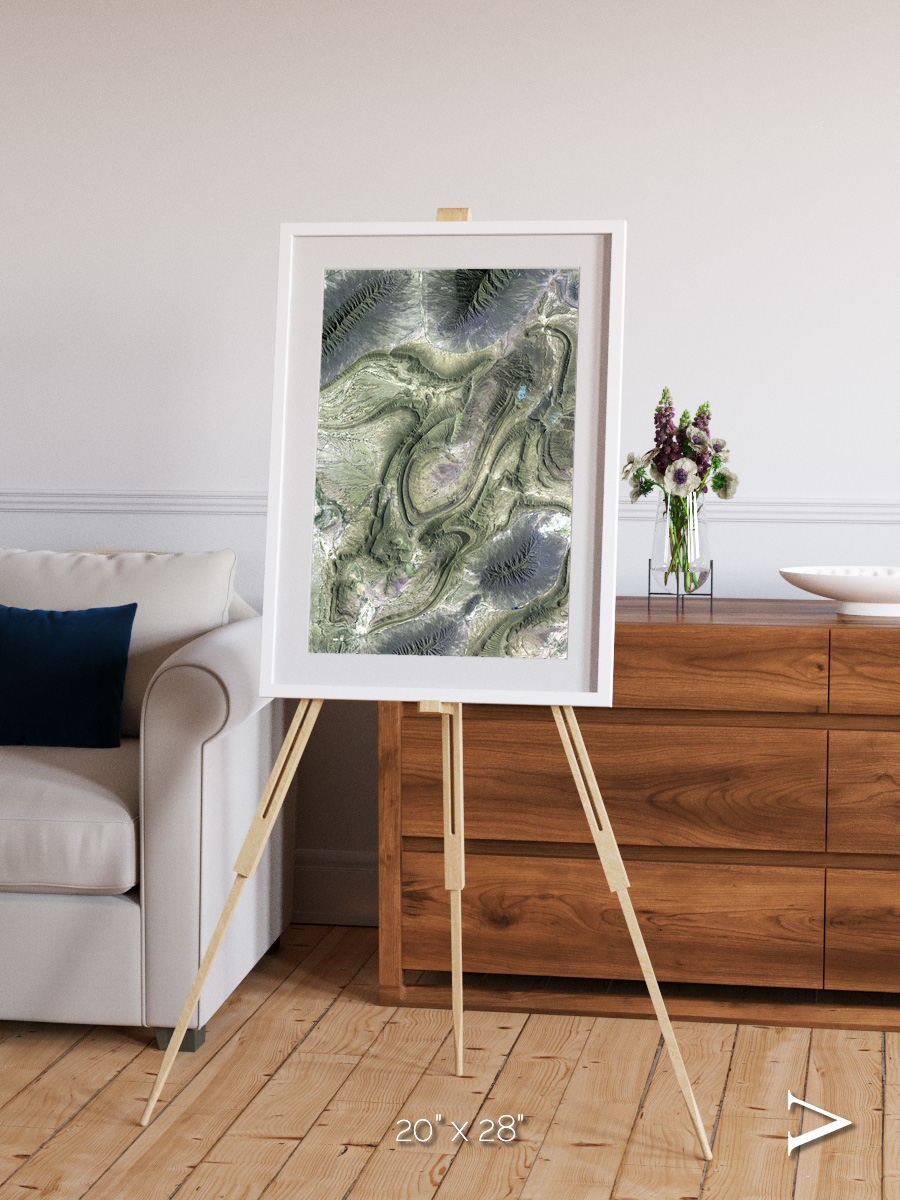 Rugged Relief, Coahuila Mexico Framed & Mounted Print