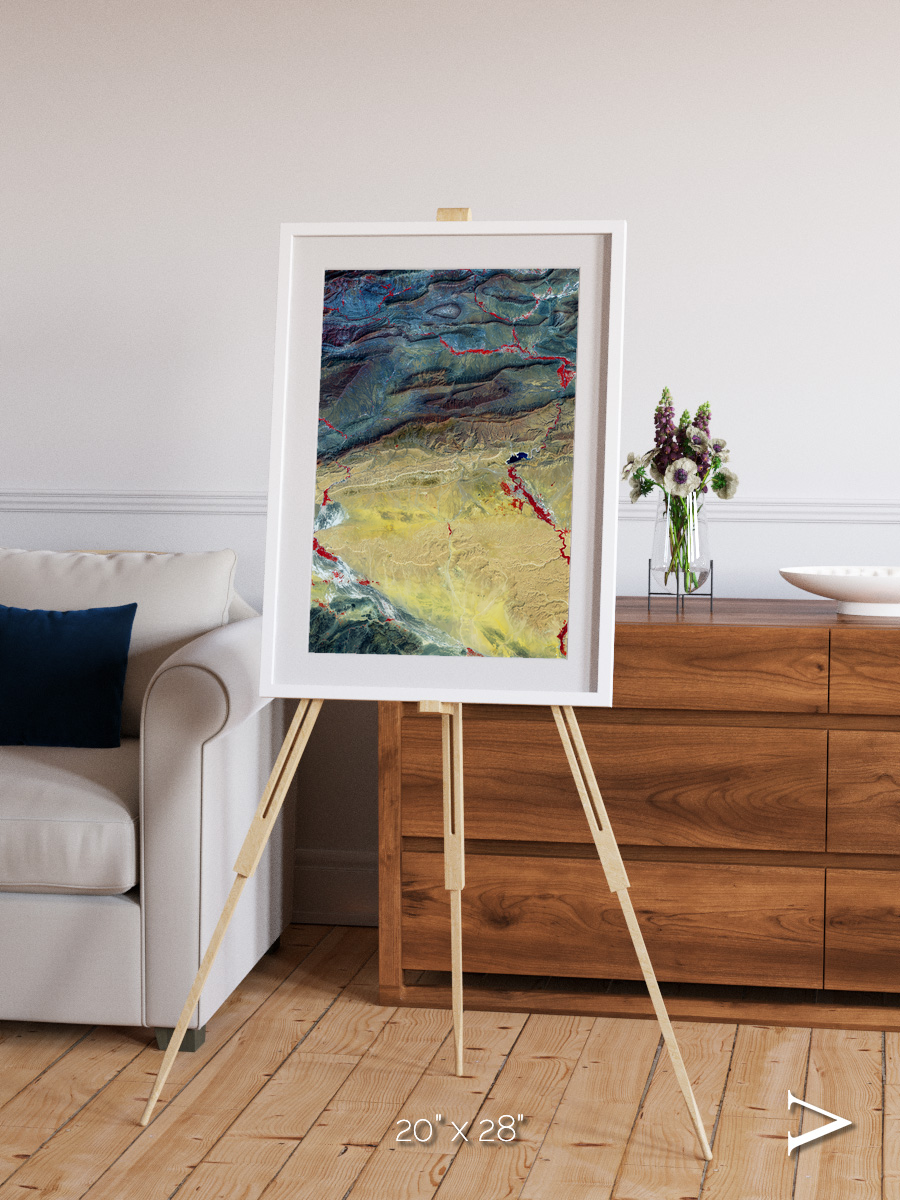 Crimson Veins, Atlas Mountains Framed & Mounted Print