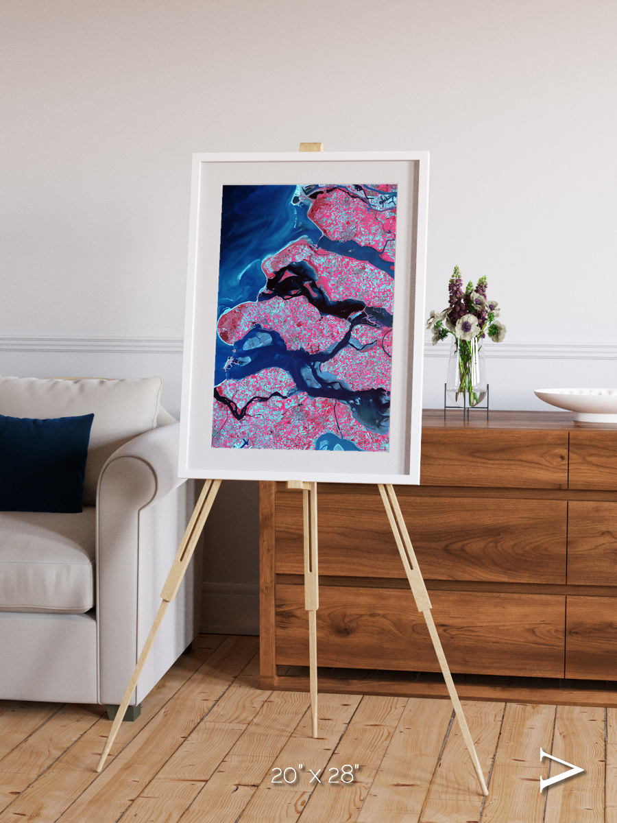 Windward Isles, Delta Region Netherlands Framed & Mounted Print