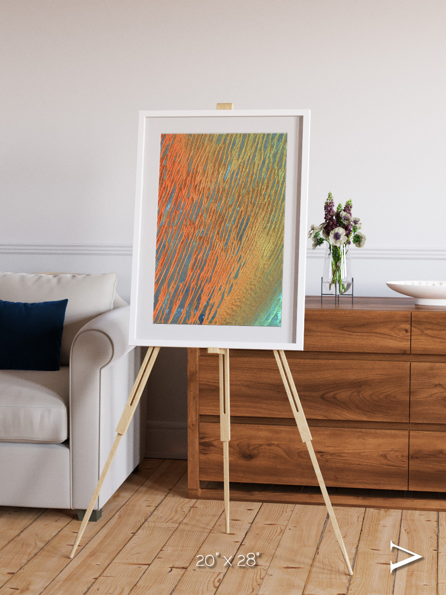 Windwritten Sands, Erg Chech Framed & Mounted Print