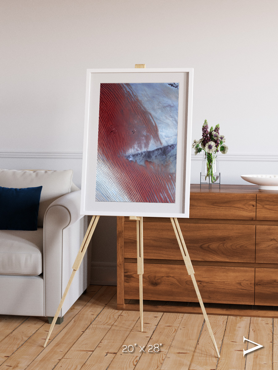Wind Signatures, Empty Quarter Framed & Mounted Print