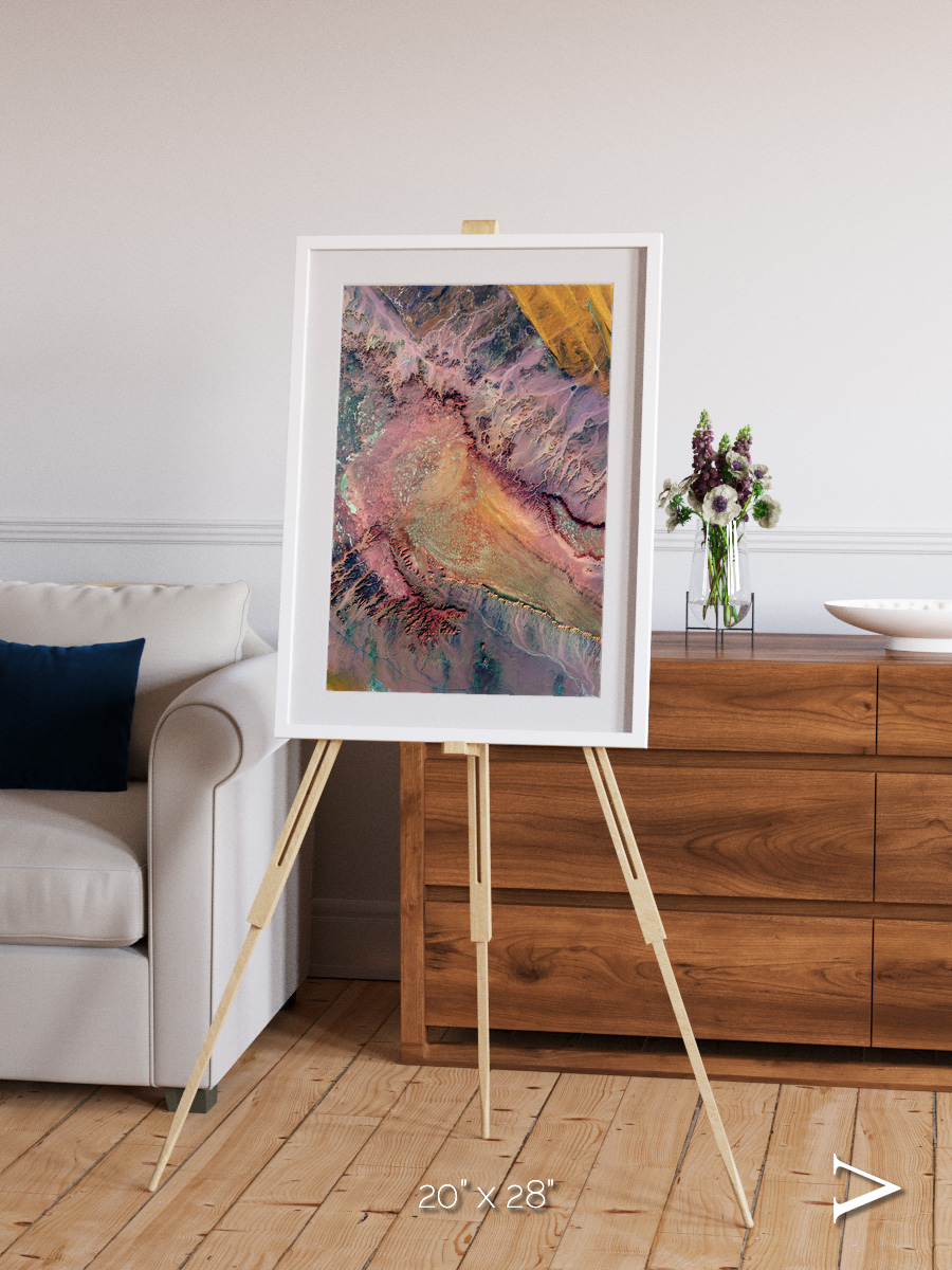 Echoes of Water, Western Desert Framed & Mounted Print