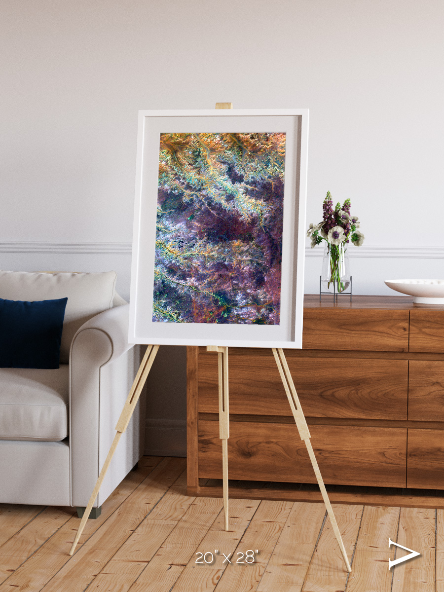 River and Plain, Ghadamis River Framed & Mounted Print
