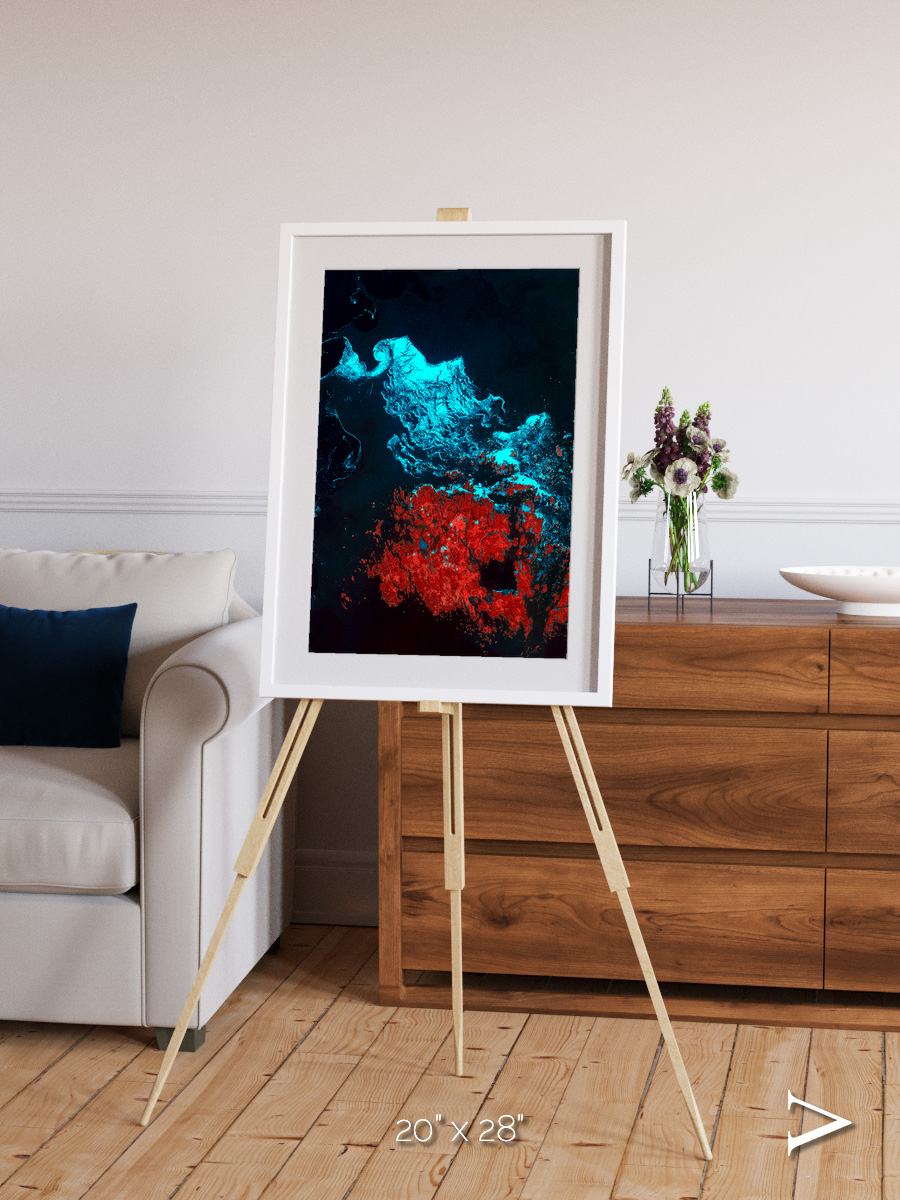 Island Sanctuary, Ghostly Grease Ice Framed & Mounted Print