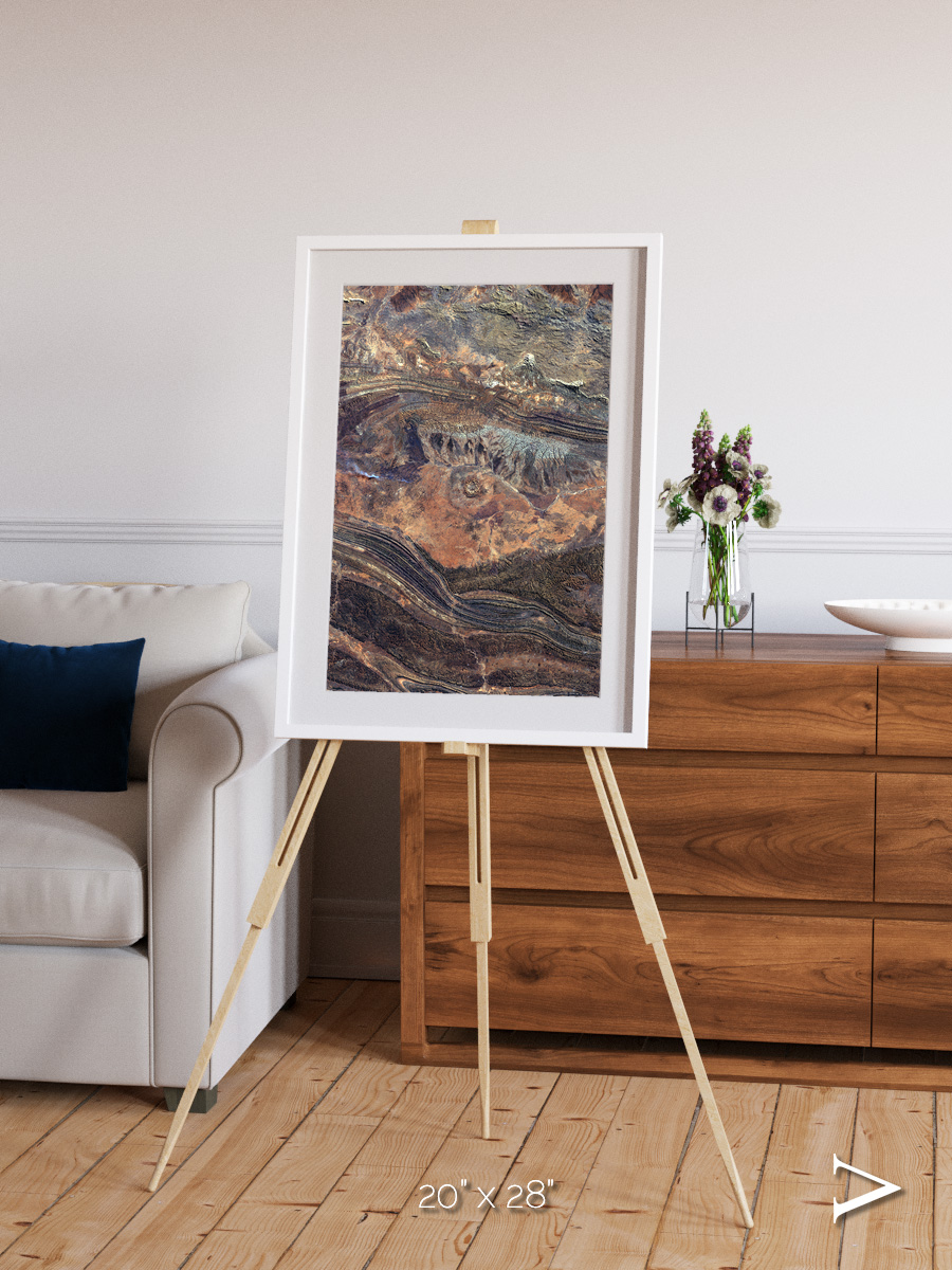 Volcanic Palette, Gosses Bluff Framed & Mounted Print