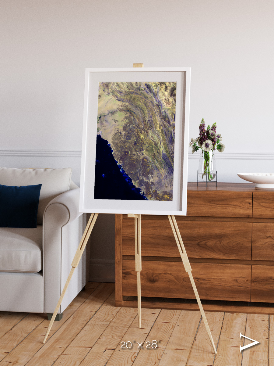 Fire Fields, Harrat Al Birk Framed & Mounted Print