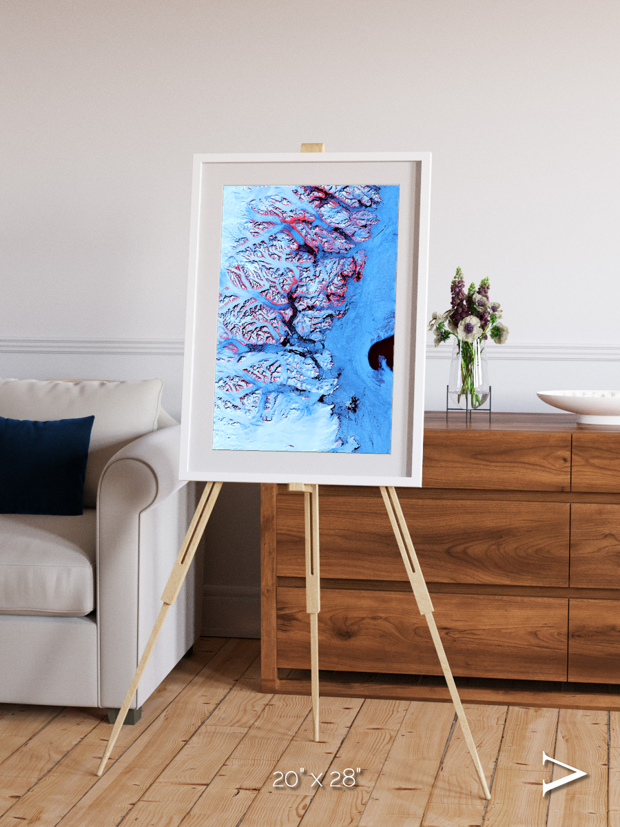 Polar Flow, Ice Waves Framed & Mounted Print
