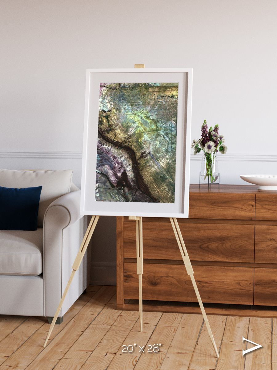 Floodplain Lines, Iraqi Emplacement Framed & Mounted Print