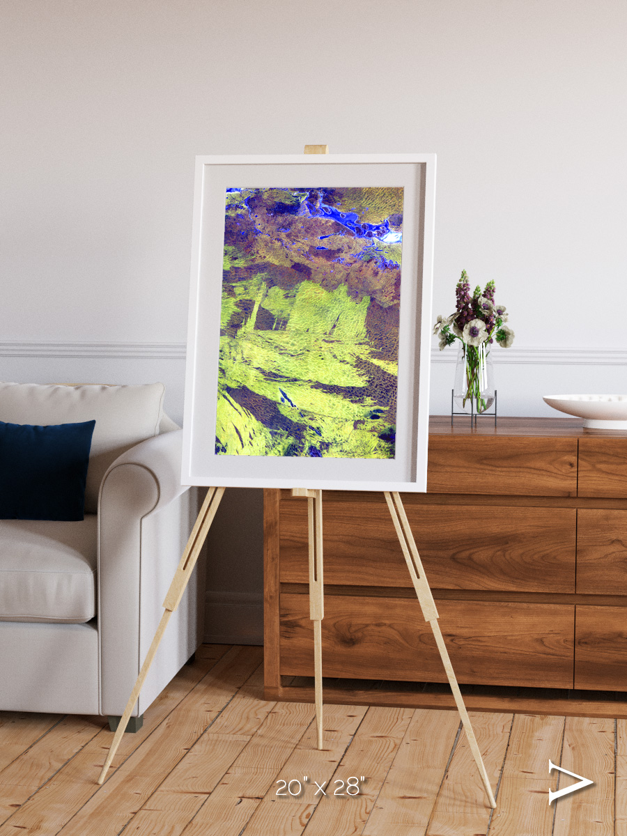 Lake Lines, Lake Amadeus Framed & Mounted Print