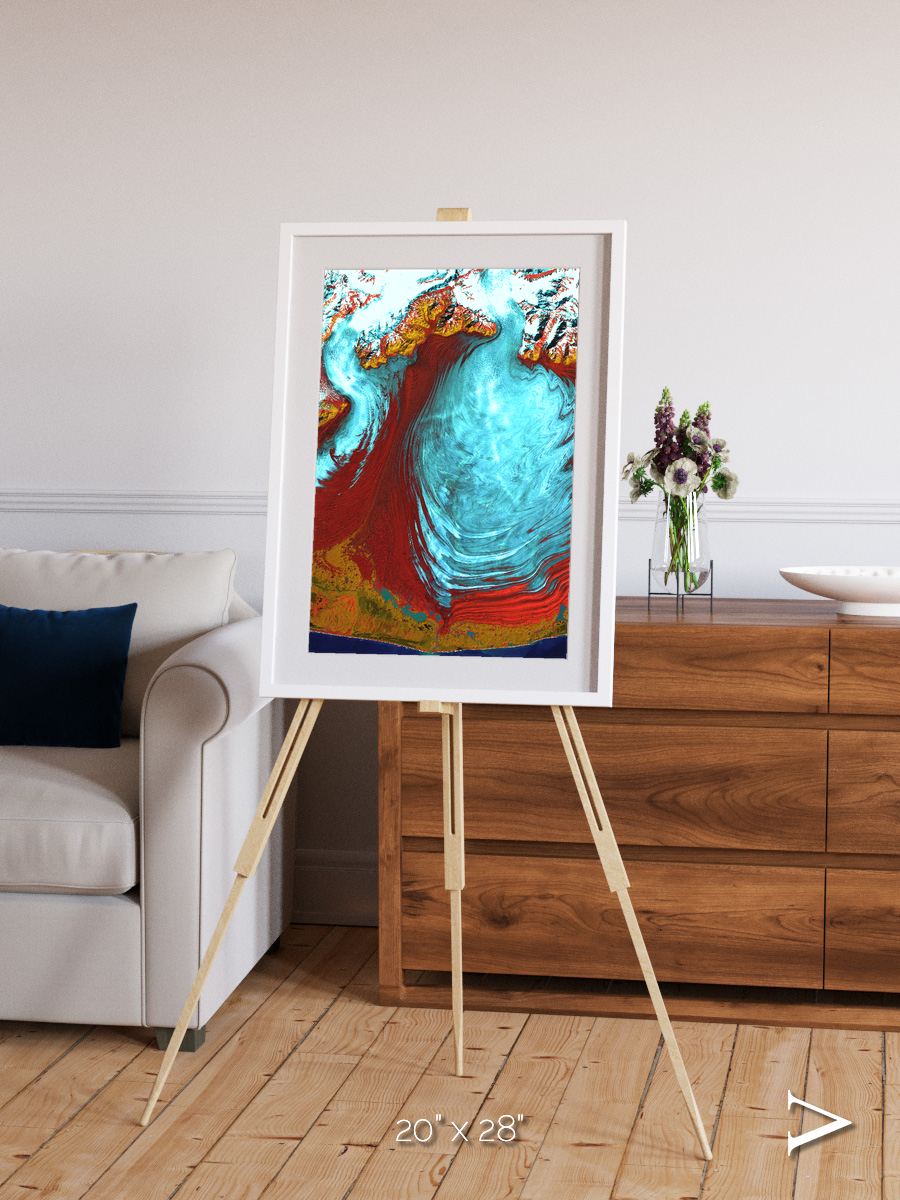 Glacial Passage, Malaspina Glacier Framed & Mounted Print