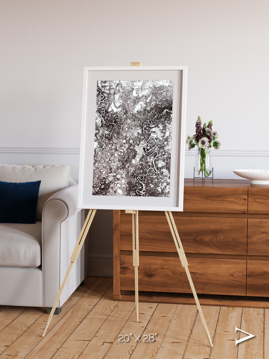 River Threads, Mayn River Framed & Mounted Print