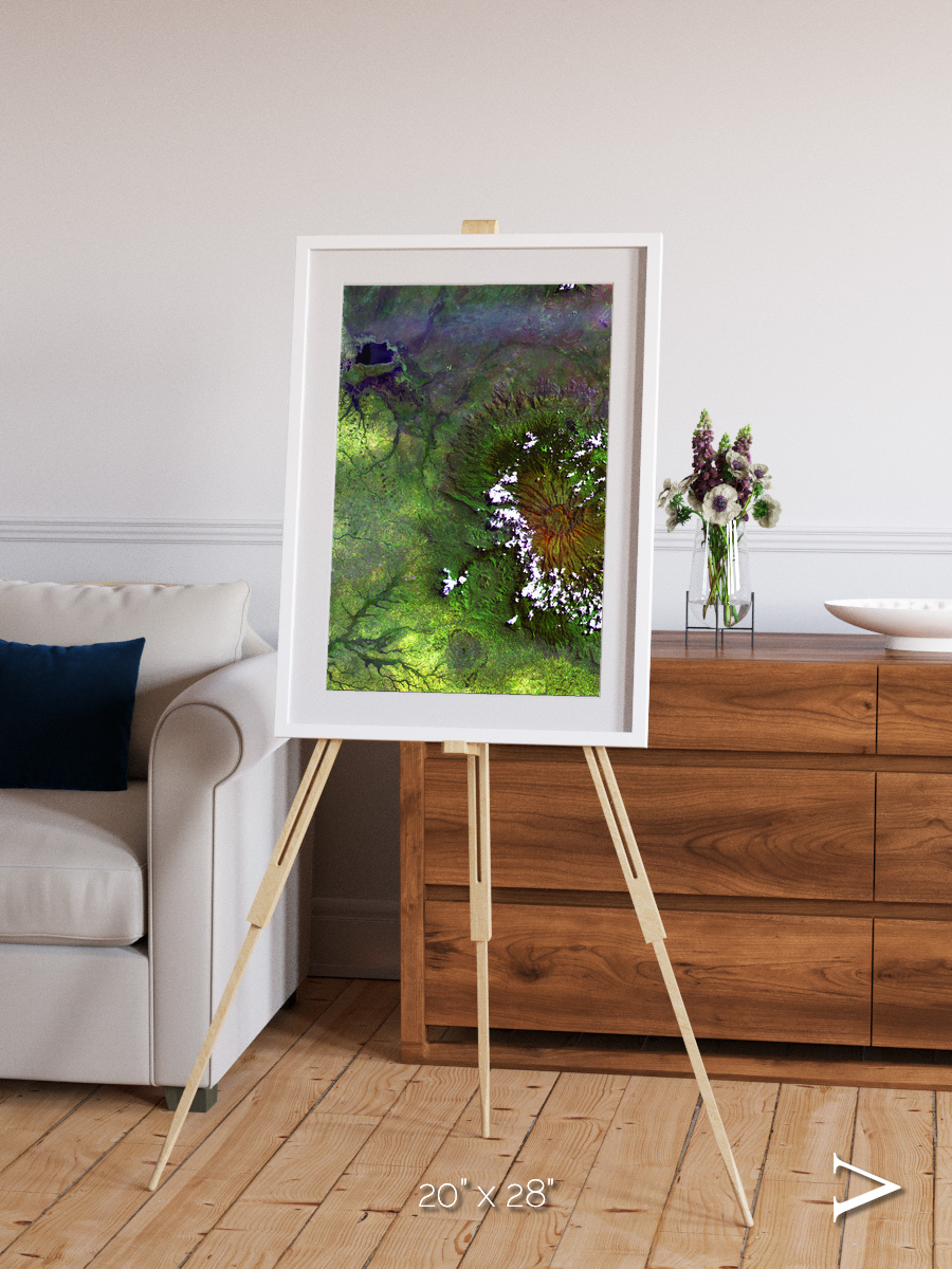 Vortex Trails, Mount Elgon Framed & Mounted Print