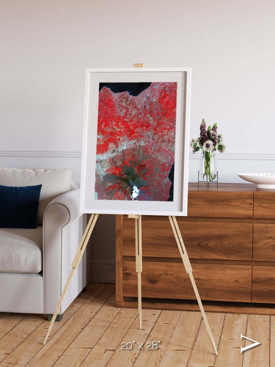 Painted Archipelago, Mt Etna Framed & Mounted Print