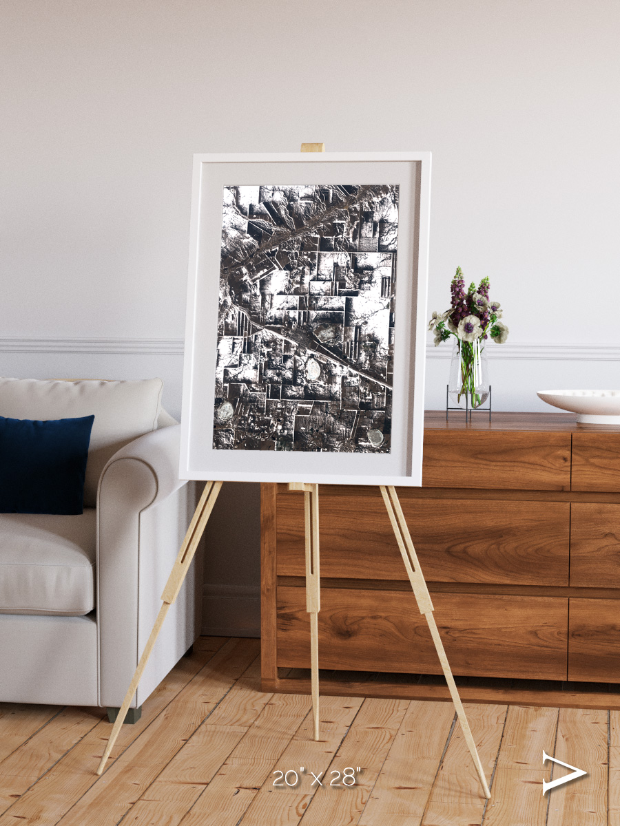 Fertile Threads, Northern Kazakhstan Framed & Mounted Print
