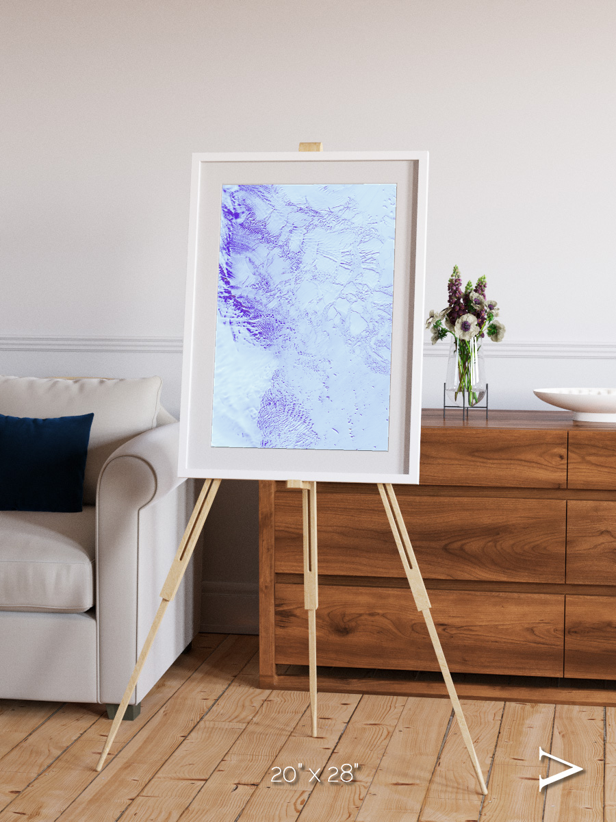 Ice River, Robinson Glacier Framed & Mounted Print