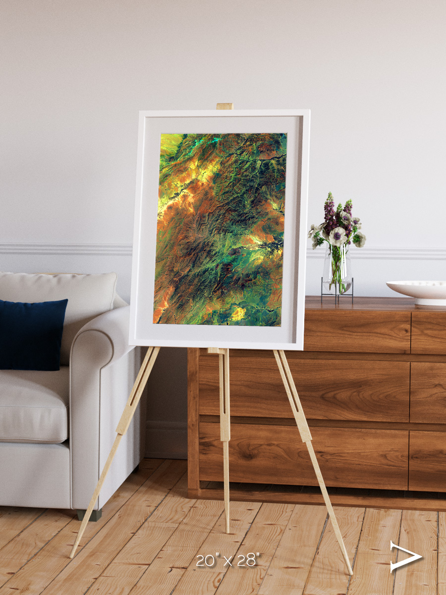 Irrigated Highlands, Eastern Afghanistan Framed & Mounted Print