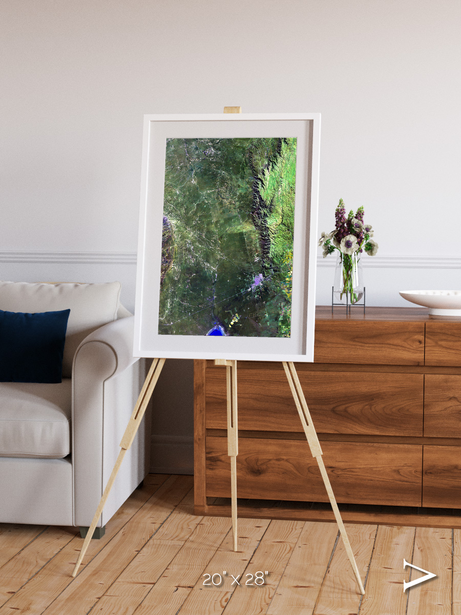 Radiating Plains, San Luis Framed & Mounted Print