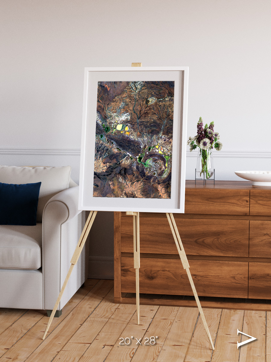 Ancient Impact, Shoemaker Crater Framed & Mounted Print