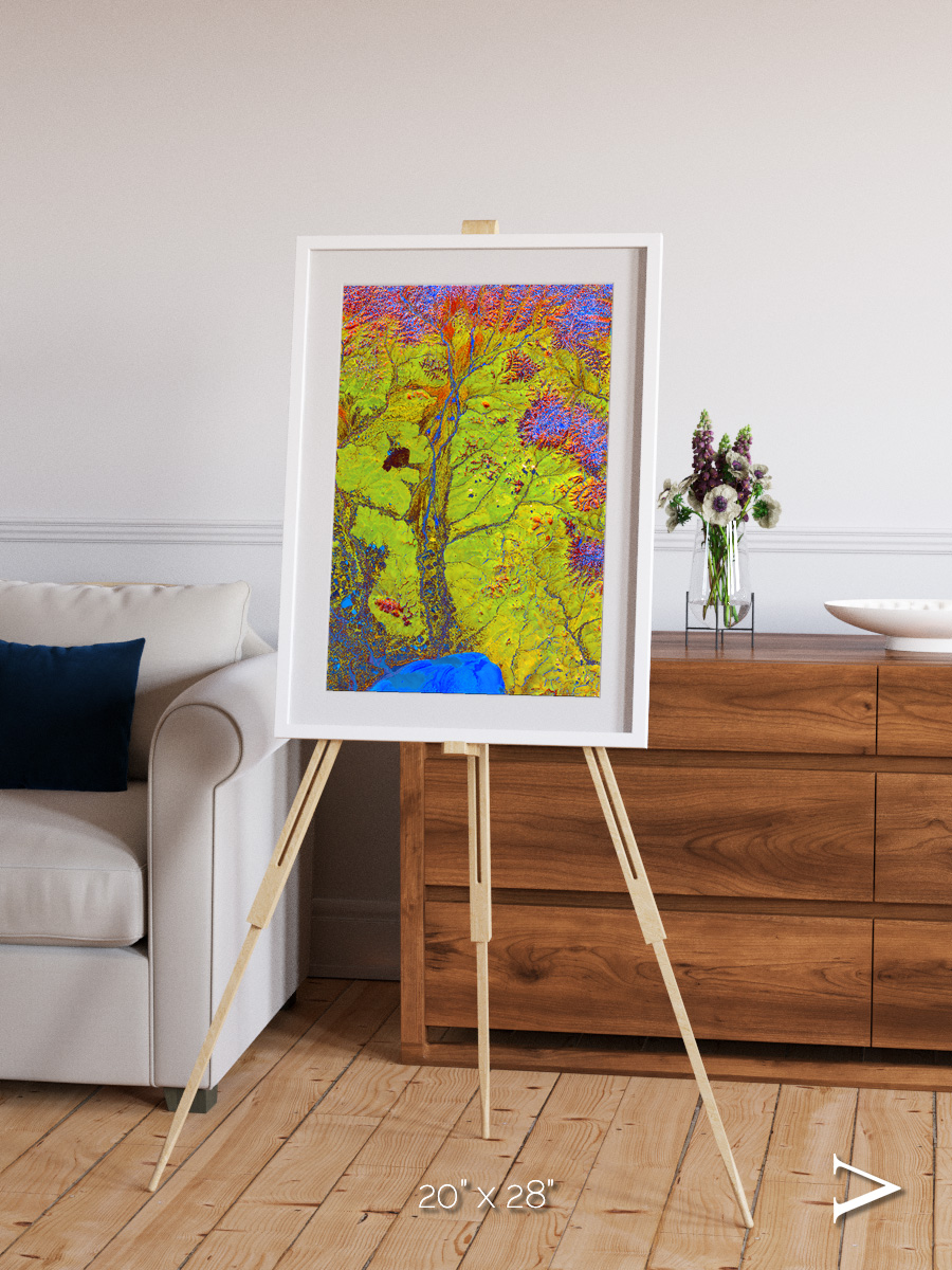 Glacial Ribbons, Chaunskaya Bay Framed & Mounted Print