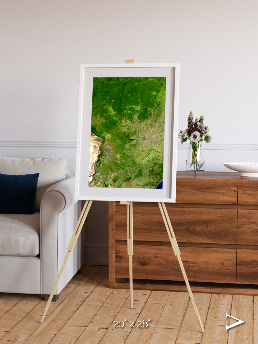 Ribbon River, South America Framed & Mounted Print
