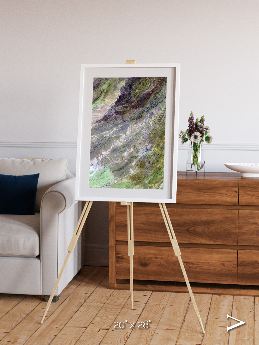 Rugged Relief, Sulaiman Mountains Framed & Mounted Print