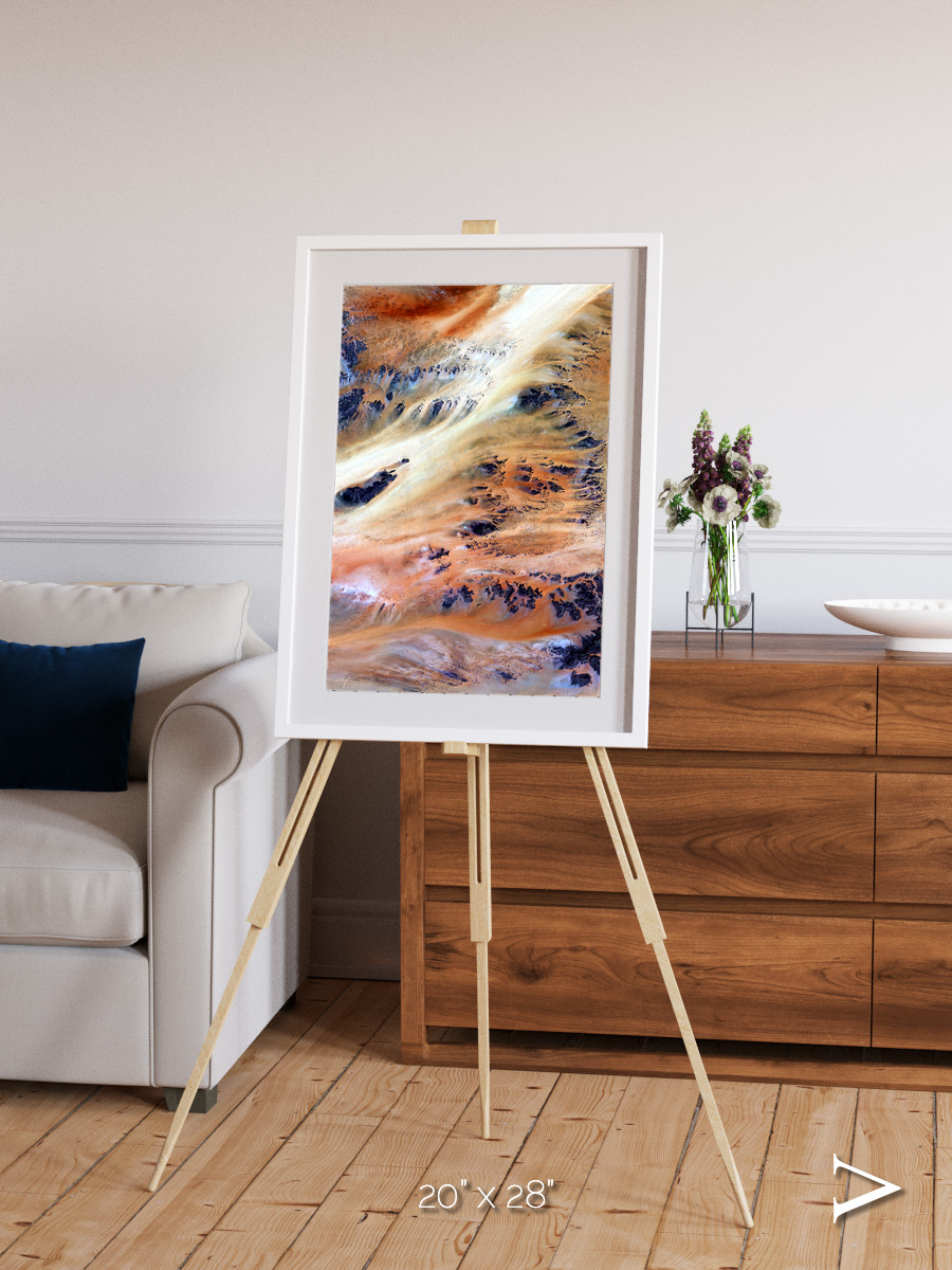 Shifting Dunes, Terkezi Oasis Framed & Mounted Print