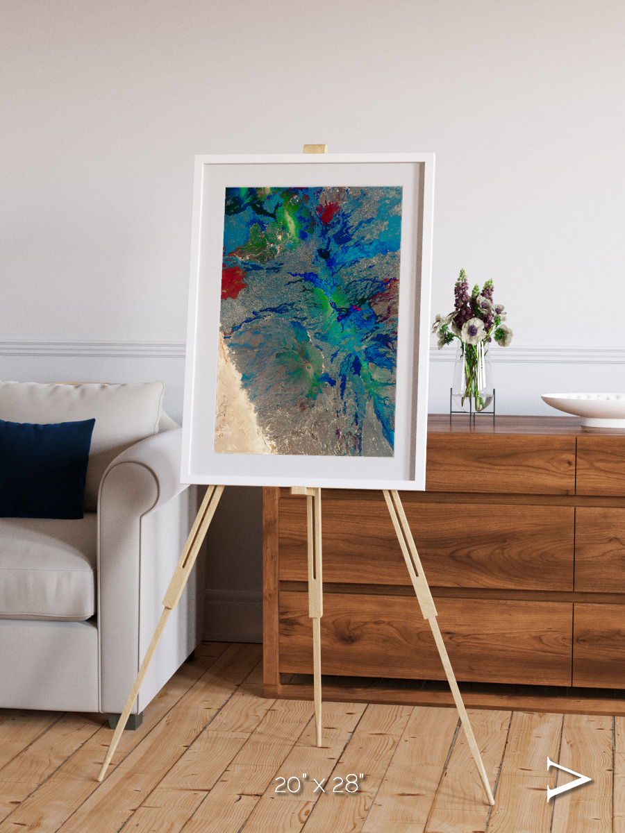 Rift and Fire, Ethiopia Framed & Mounted Print