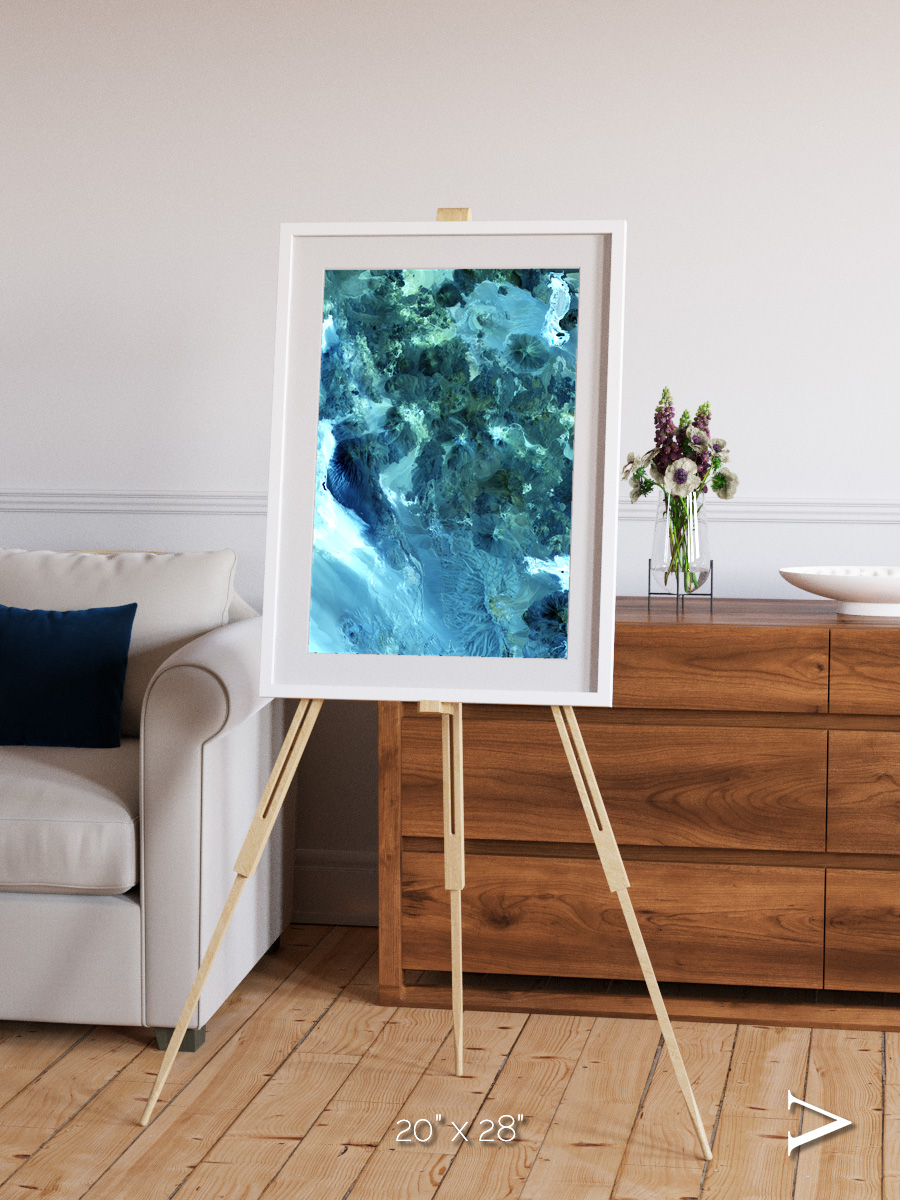 Heat Scars, Volcanoes Framed & Mounted Print
