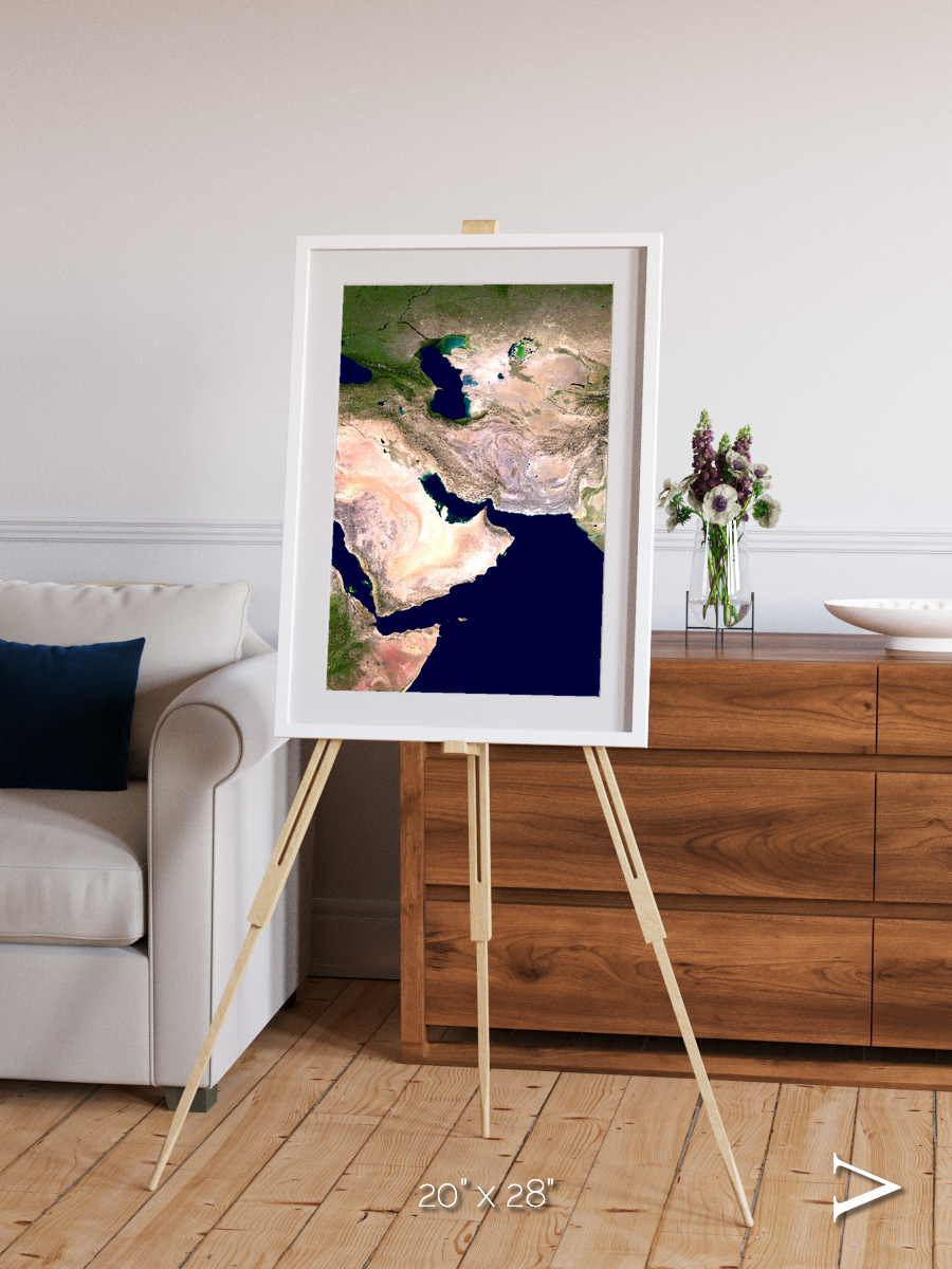 River Threads, Western Asia Framed & Mounted Print