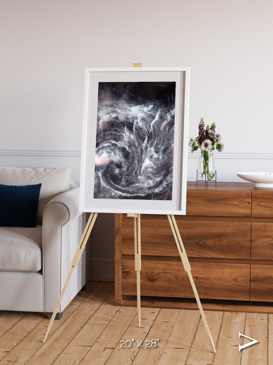 Wind Signatures, Whirlpool in the Air Framed & Mounted Print