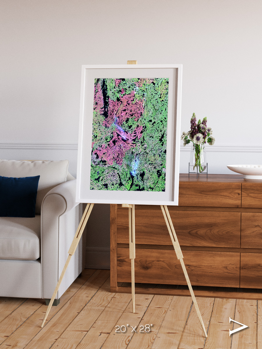 Ice River, Yellowknife Wetlands Framed & Mounted Print