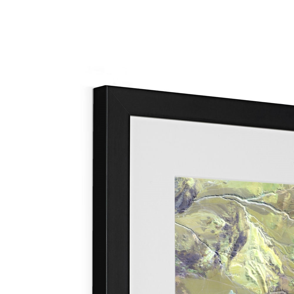 Lava Lines, Chilean Volcanoes Framed & Mounted Print