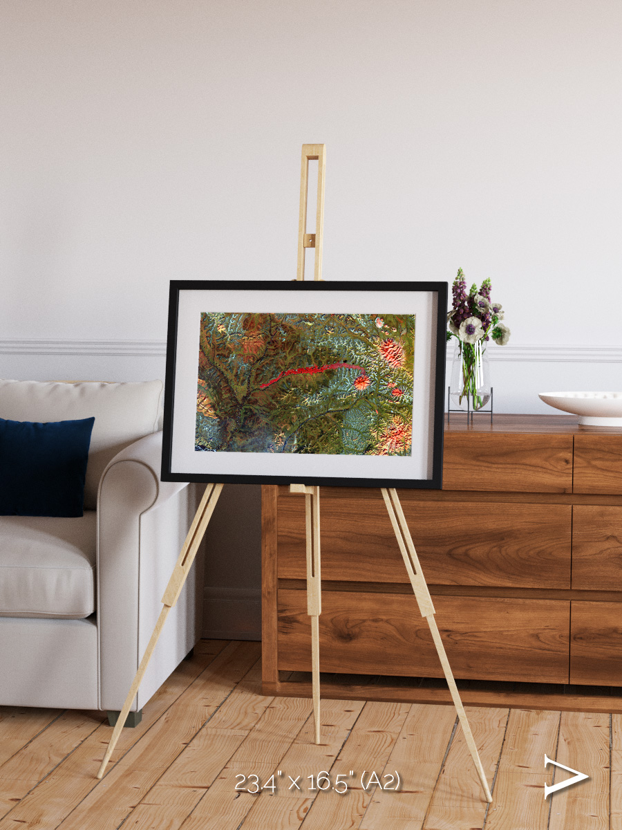 Ash and Stone, Anyuyskiy Volcano Framed & Mounted Print