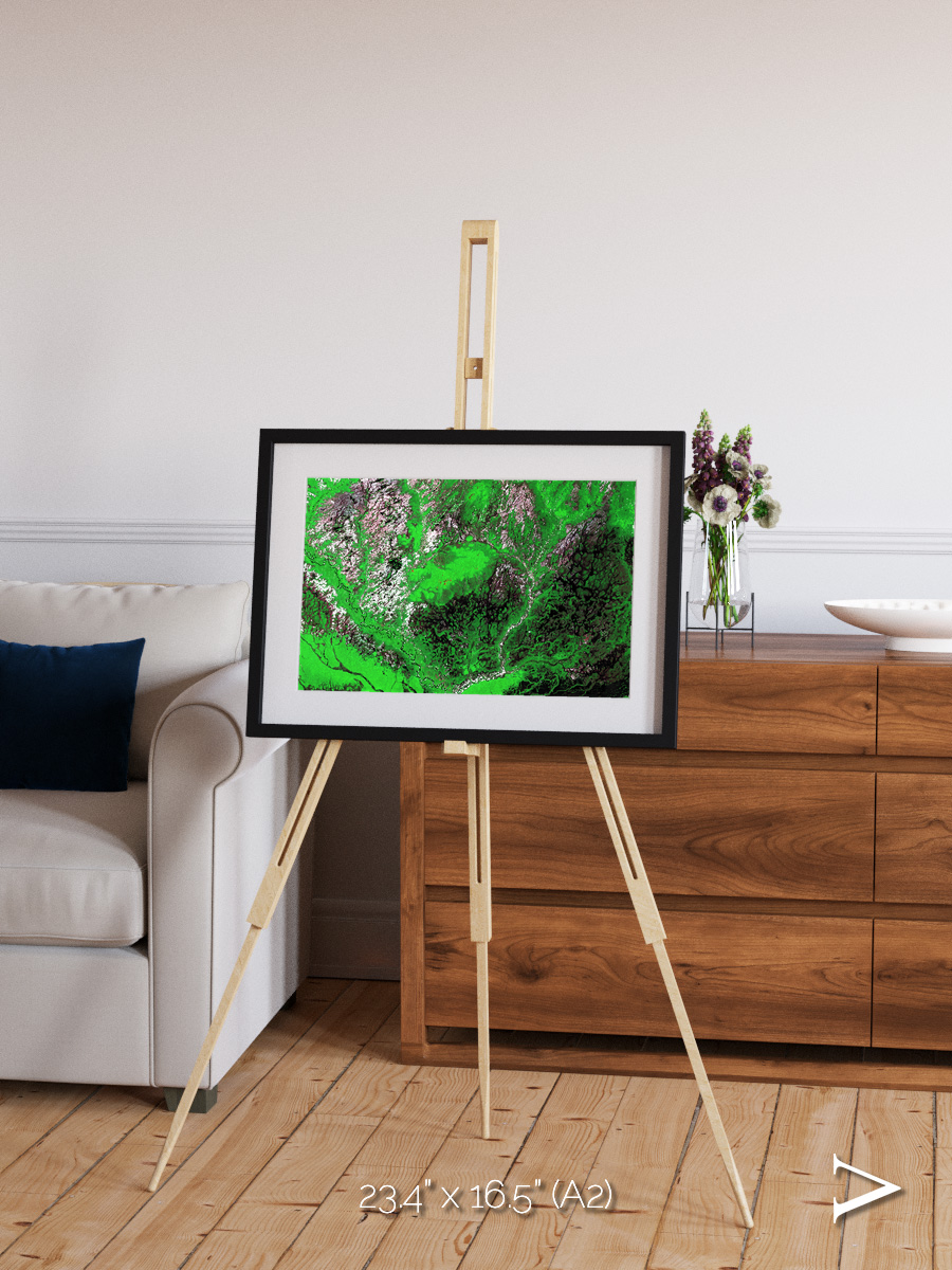 Ribbon River, Araca River Framed & Mounted Print