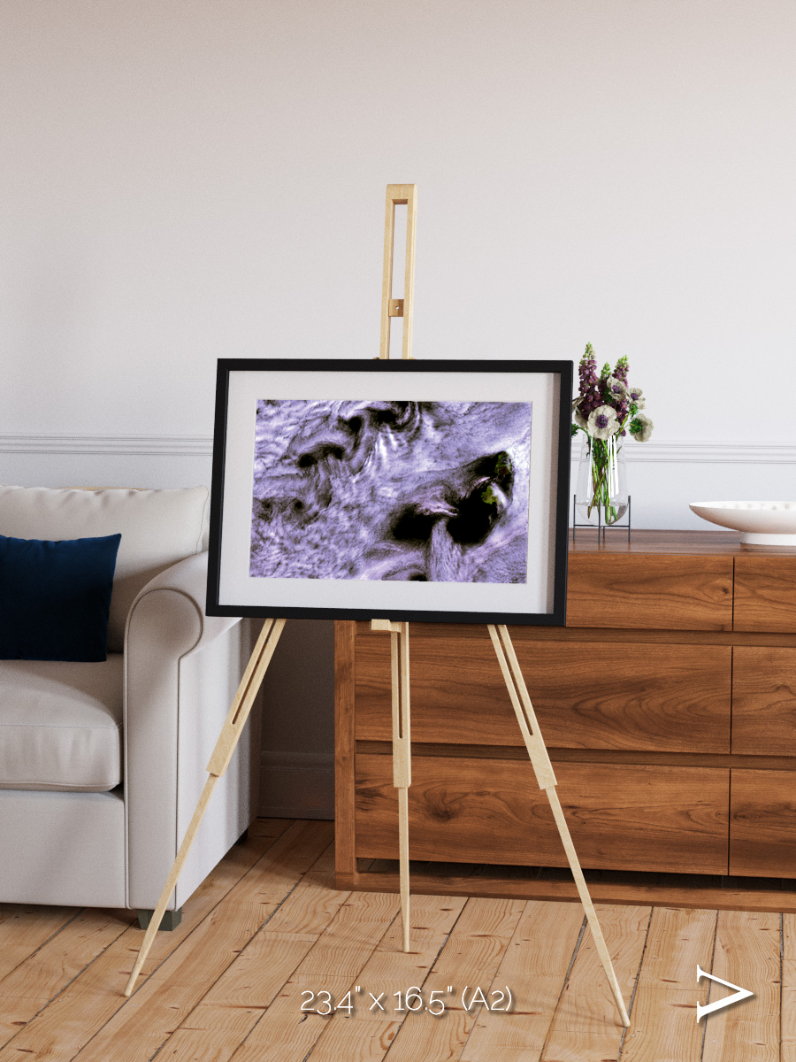 Vortices over Broutona, Kuril Islands Framed & Mounted Print