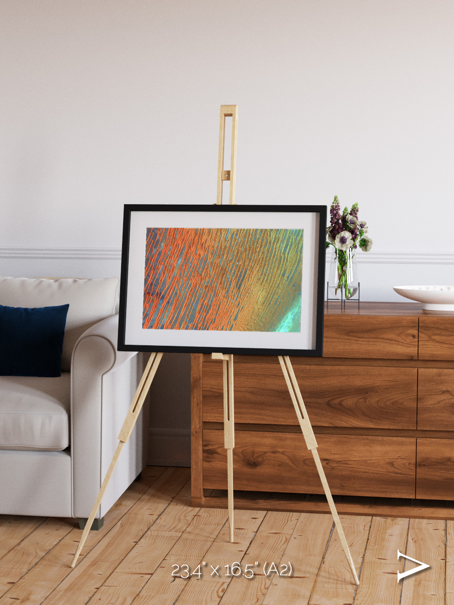 Windwritten Sands, Erg Chech Framed & Mounted Print