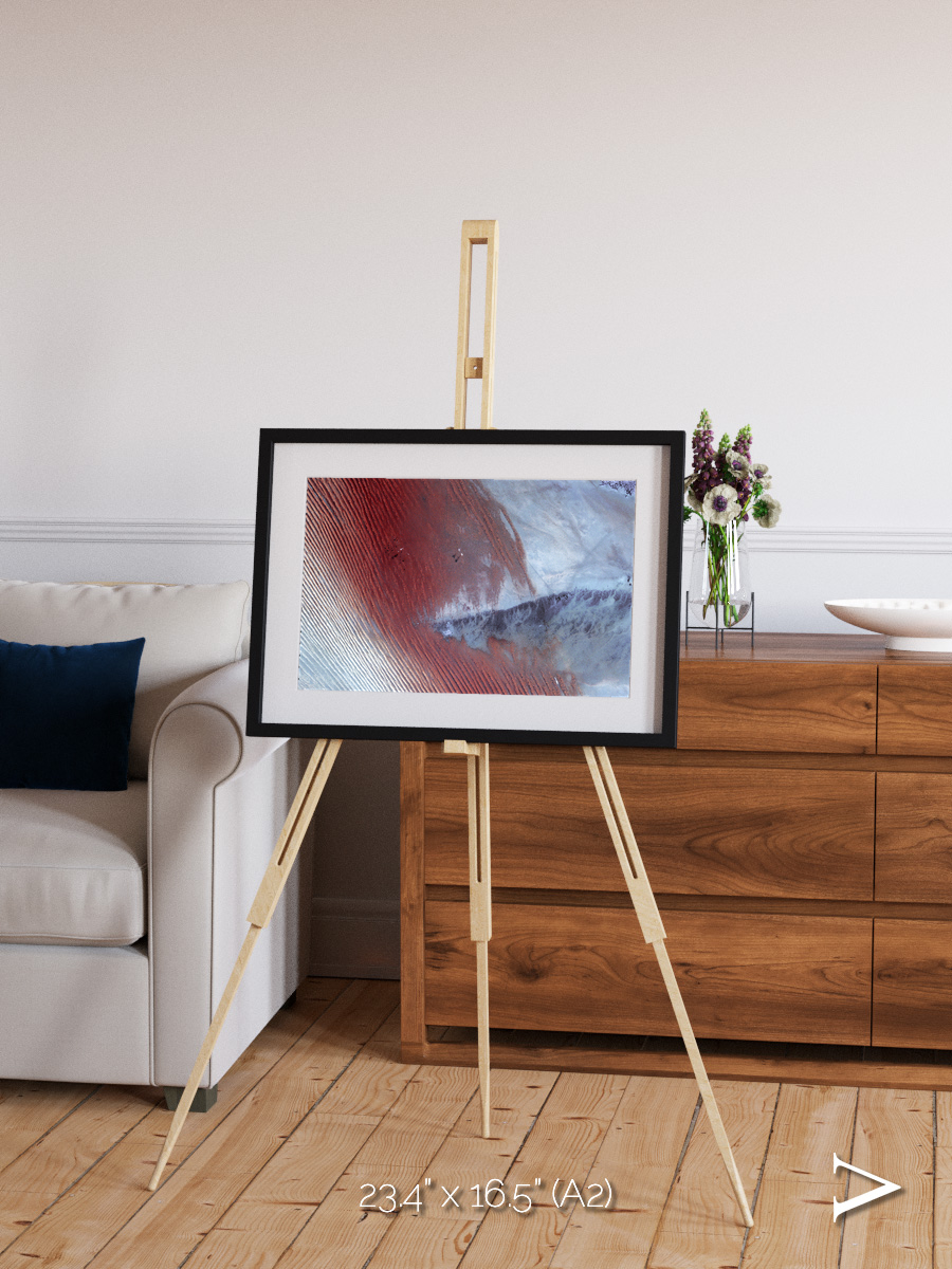 Wind Signatures, Empty Quarter Framed & Mounted Print