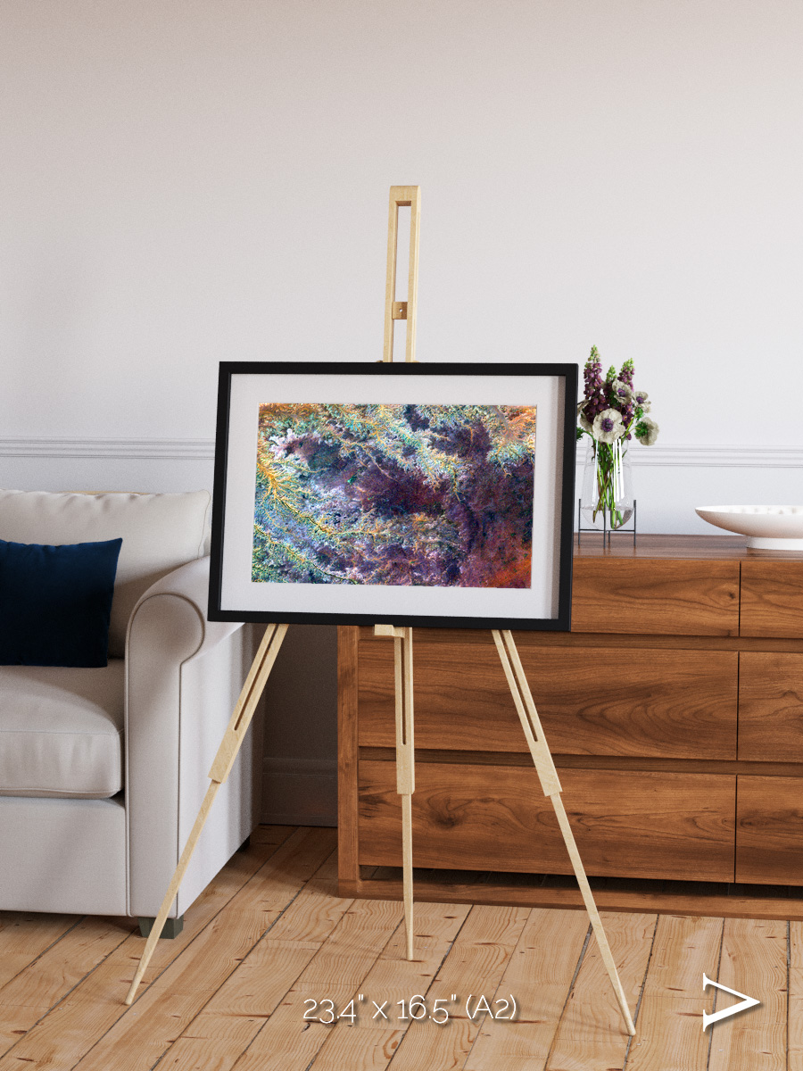 River and Plain, Ghadamis River Framed & Mounted Print