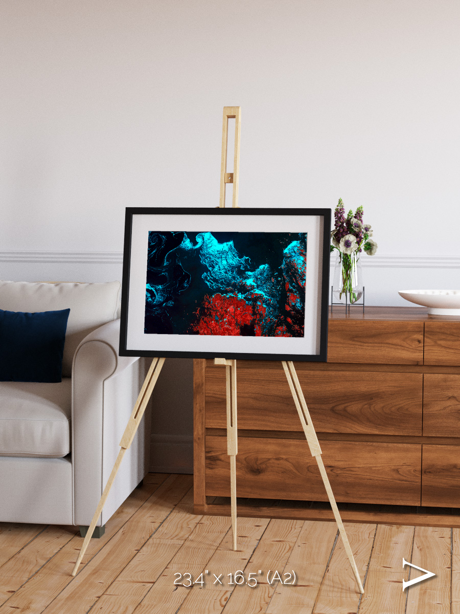 Island Sanctuary, Ghostly Grease Ice Framed & Mounted Print