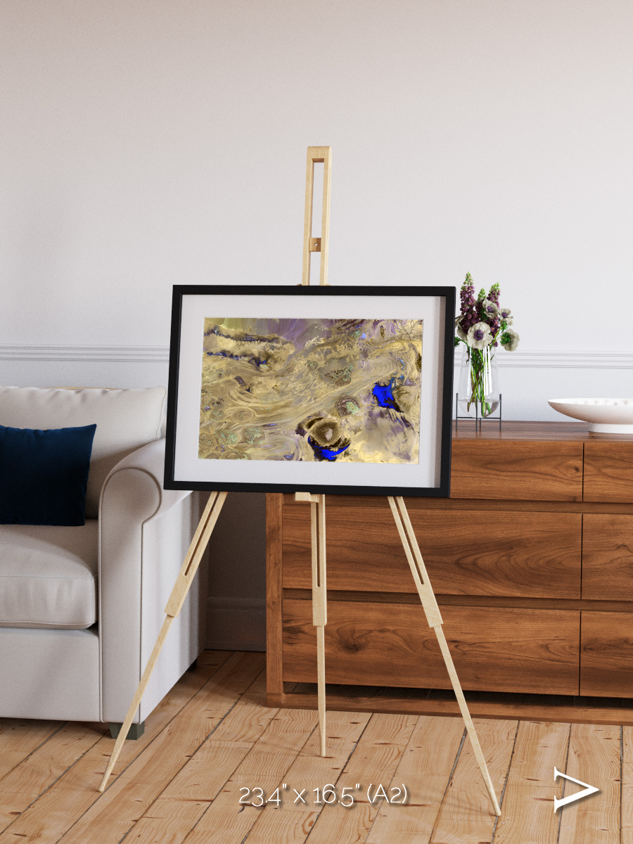 Salt Mirror, Great Salt Desert Framed & Mounted Print