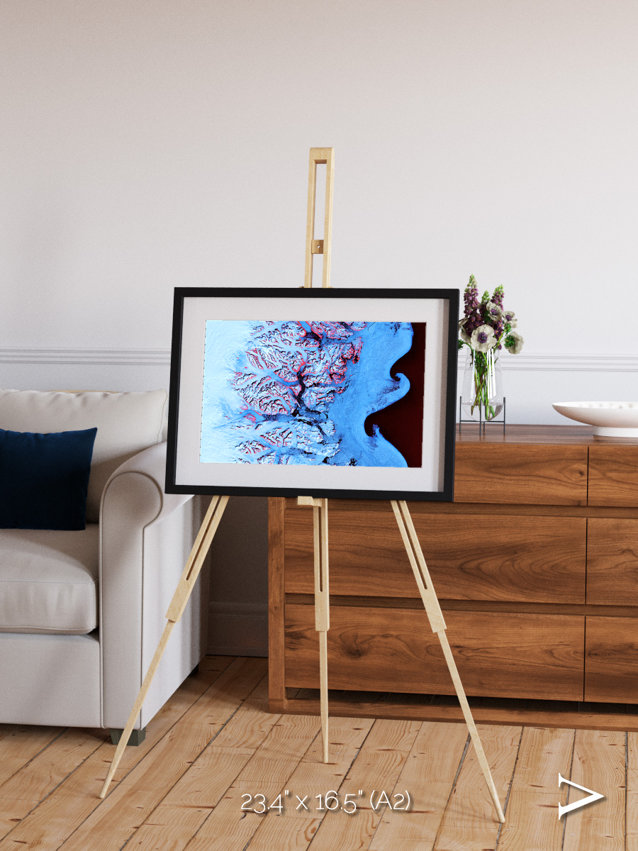 Polar Flow, Ice Waves Framed & Mounted Print